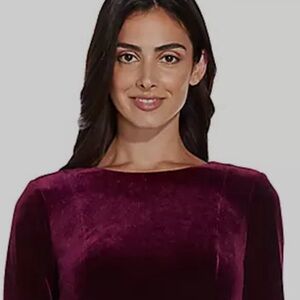 Liz Claiborne Sport Velvet Maxi Dress Purple size M